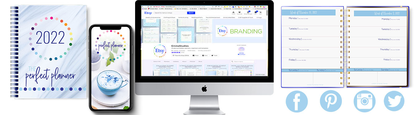 Etsy Kickstarter Indesign Planner Template 2022